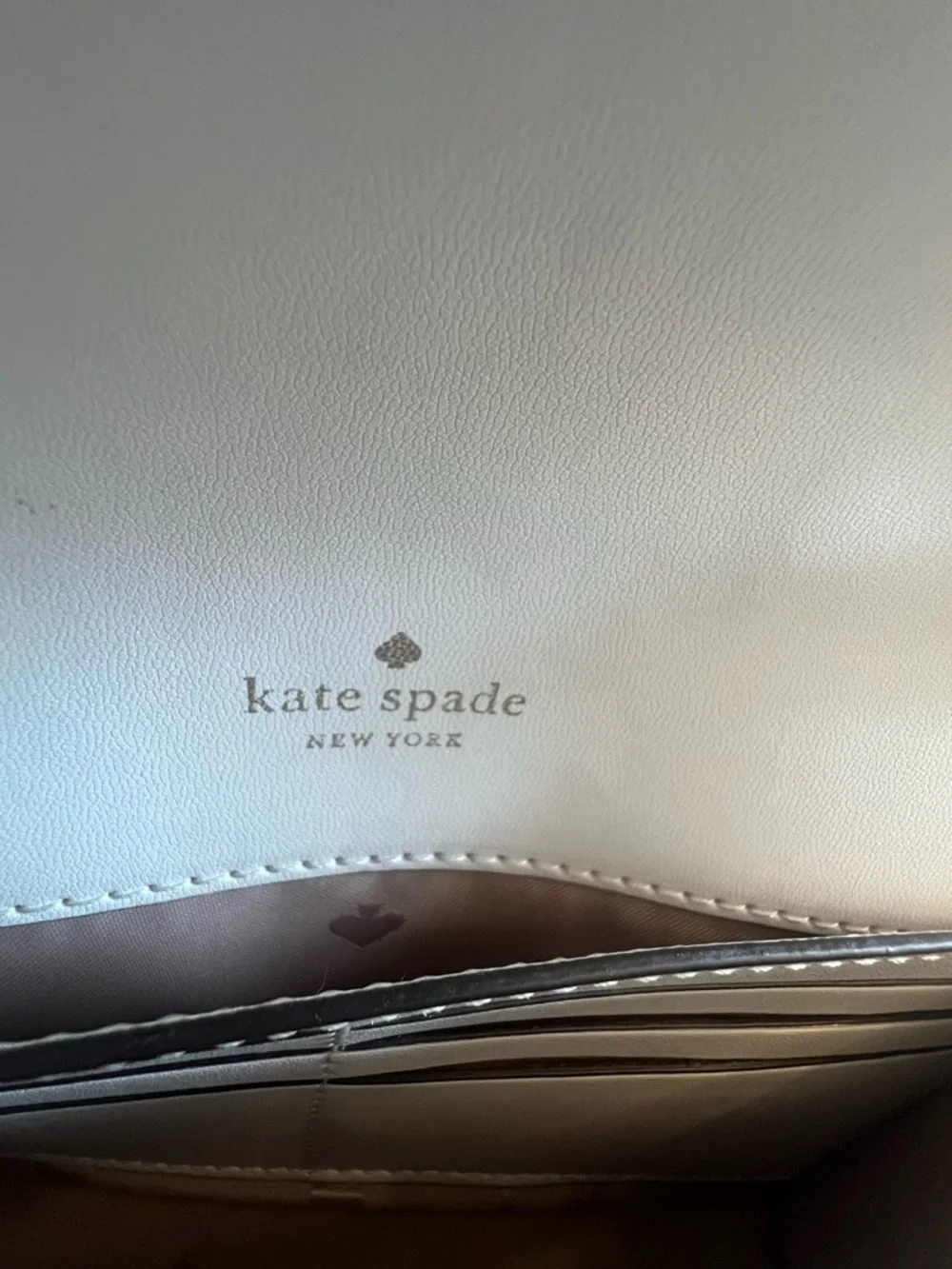 Kate Spade White Crossbody Bag with Gold Accents - Picture 3 of 6